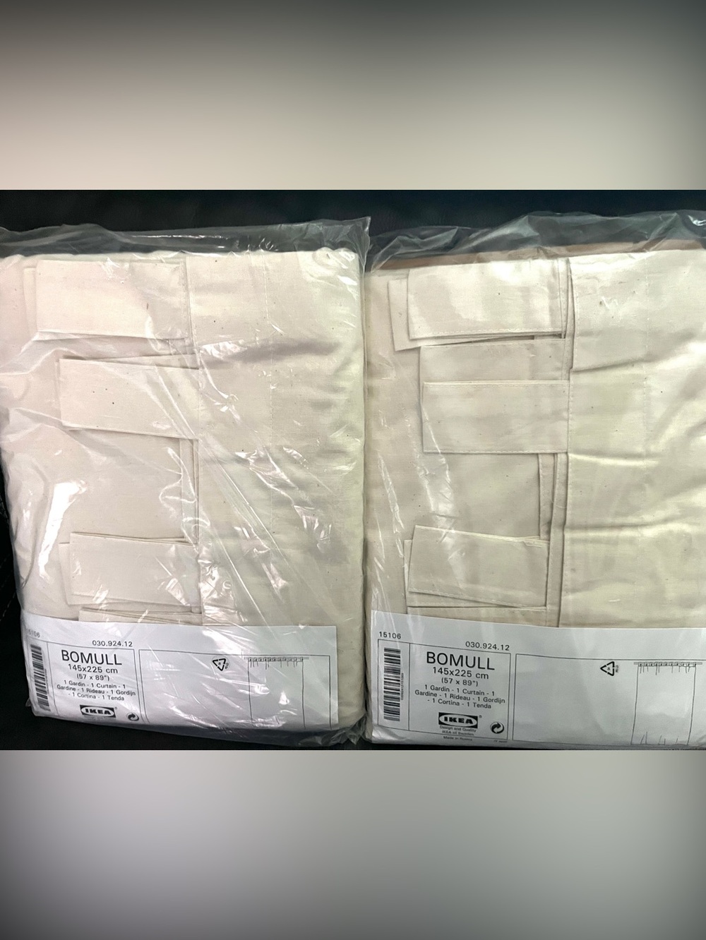 IKEA BOMULL Curtains set of 2